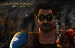 Man mask cigarette glove message - a message free wallpaper for desktop