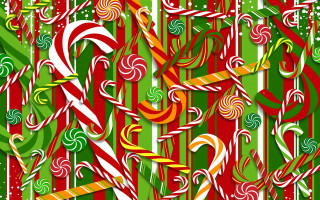 Candy cane pattern green red - free abstract wallpaper