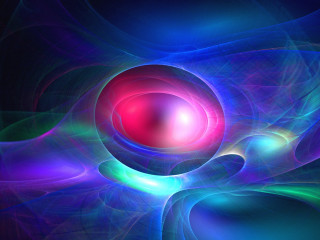 Colorful abstract background red ball - a blue circle in the middle free wallpaper