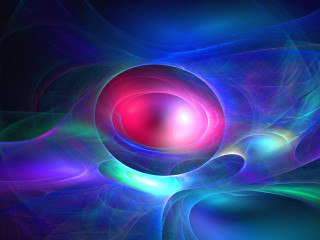 Colorful abstract background red ball 2 - fractal free wallpaper