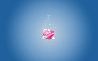 Pink heart message floating snow 2 - a pink heart free wallpaper