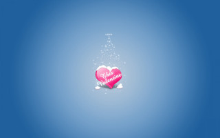 Pink heart message floating bubbles - floating free wallpaper for desktop