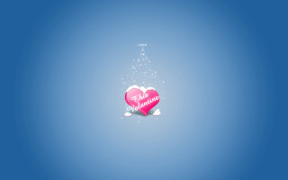Pink heart message floating snow 3 - a pink heart free wallpaper