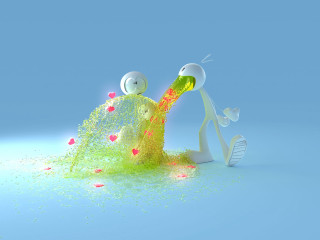 White figures colored powder sprinkles 2 - a couple free wallpaper