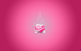 Pink heart message star background 2 - a white heart free wallpaper