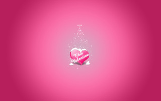 Pink heart message star background 3 - a white heart free wallpaper