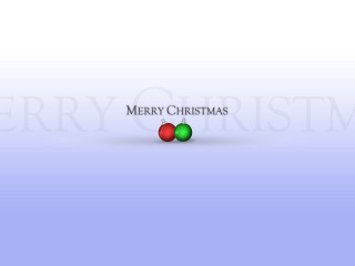 Merry christmas message blue background 3 - ball free wallpaper