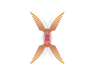 Fish with wings pink body - concept design free wallpaper