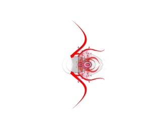 Red white abstract design swirl - an abstract drawing free wallpaper