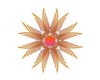 Red orange flower fireworks leaf - a red circle free wallpaper for desktop