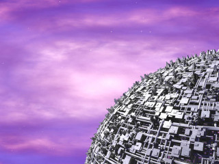 Large structure windows sky background - side and a sky background free wallpaper