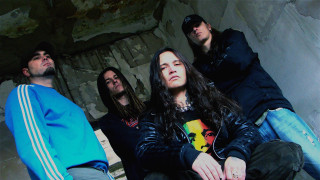 Group men stone wall door - biomechanical free wallpaper