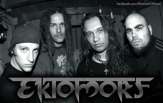 Group men standing camera elopore - biomechanical free wallpaper