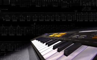 Piano keyboard musical notes black 2 - keyboard free wallpaper for desktop