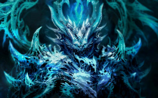 Blue dragon large wings water - a blue dragon free wallpaper