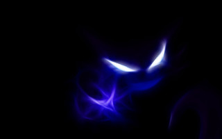 Blue black background cat eyes - menacing free wallpaper