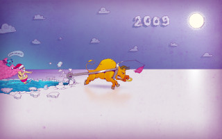 Cartoon character attacking pig sky 4 - behance hd free wallpaper