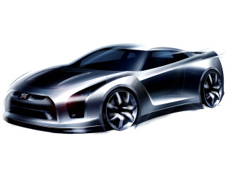 Silver sports car drawing style 3 - a futuristic car free wallpaper