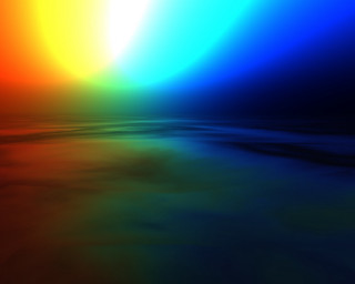 Rainbow water reflection sky colorfield - chromatic aberration free wallpaper