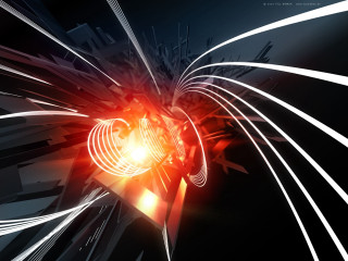 Black white abstract red light - white line free wallpaper