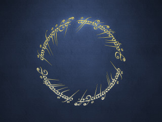 Gold writing blue background black 2 - a gold circle free wallpaper