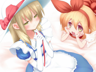 Anime girls bed cats foreground - hint of yayoi kasuma free wallpaper for desktop