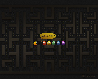 Maze pacman faces game image - a game free wallpaper