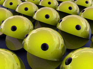 Yellow balls holes pattern rows - hole free wallpaper