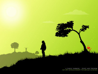 Person hill tree heart sky - anton fadeev free wallpaper