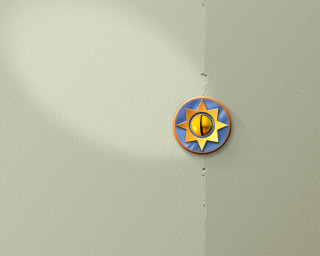 Clock sun star shadow wall 3 - corneille free wallpaper