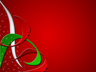 Red green christmas background swirly - ribbon free wallpaper