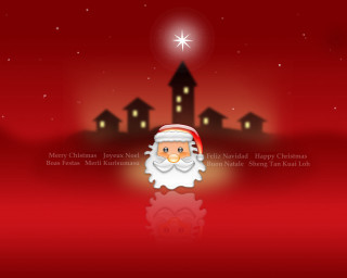 Christmas card santa claus red - a santa clause free wallpaper