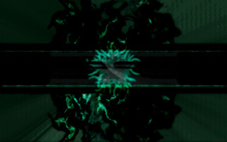 Green flower abstract neoplasticism glowing - arcane free wallpaper