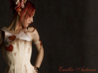 Redhair corset whiteflower gothic portrait - pre free wallpaper