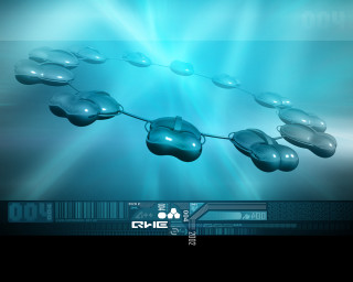 Blue bubbles floating air background - biopunk free wallpaper