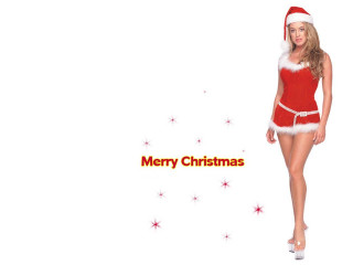 Santa woman christmas deer fur - merry free wallpaper for desktop
