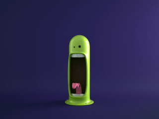Green phone pink object purple 2 - cinema 4 d free wallpaper