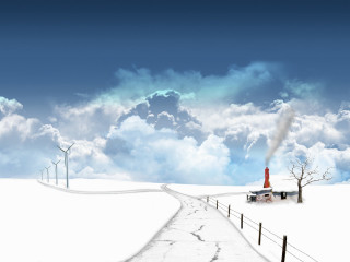 Road red light snow sky 3 - free airplane wallpaper for desktop