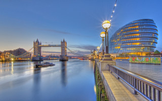Bridge river boat building light - christopher wren free wallpaper