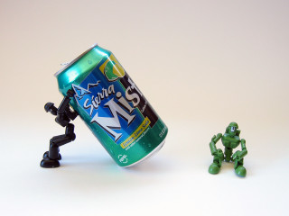Soda toy figure white surface - mecha free wallpaper