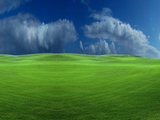 Green field blue sky clouds 73 - a green field free wallpaper