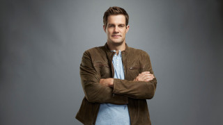 Man arms crossed brown jacket - free portrait wallpaper for desktop