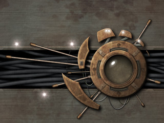 Clock tools wires lights biomechanical - wire free wallpaper for desktop