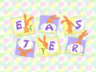 Bunny rabbit easter polka dot - out free wallpaper