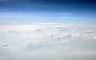 Sky clouds plane wing ocean - a view of the sky free wallpaper