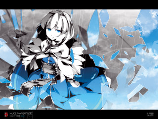 Anime blue outfit white hair - a white hair free wallpaper