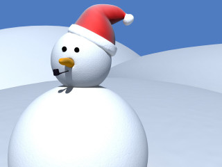 Snowman santa hat snow winter - a santa hat free wallpaper