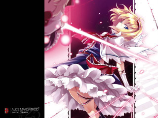 Anime blonde hair white dress - a white dress holding free wallpaper