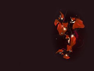 Red abstract design black background - design free wallpaper