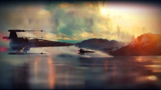 Star wars ship helicopter water - scene free wallpaper